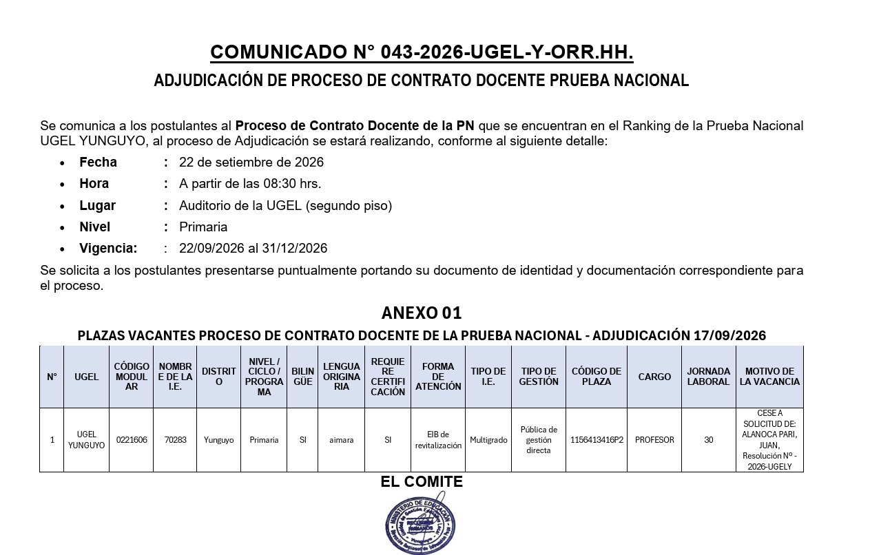 Imagen Comunicado